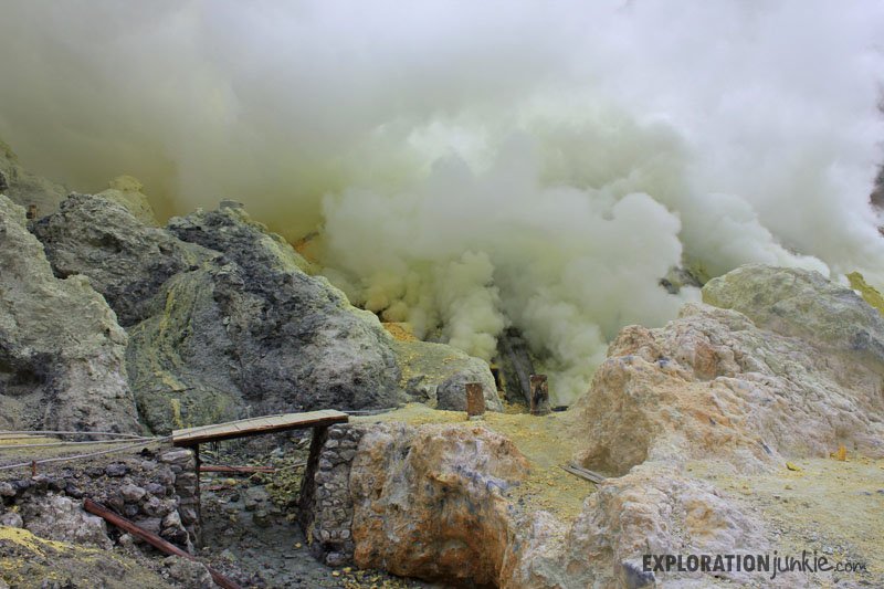 Ijen Crater mining spot