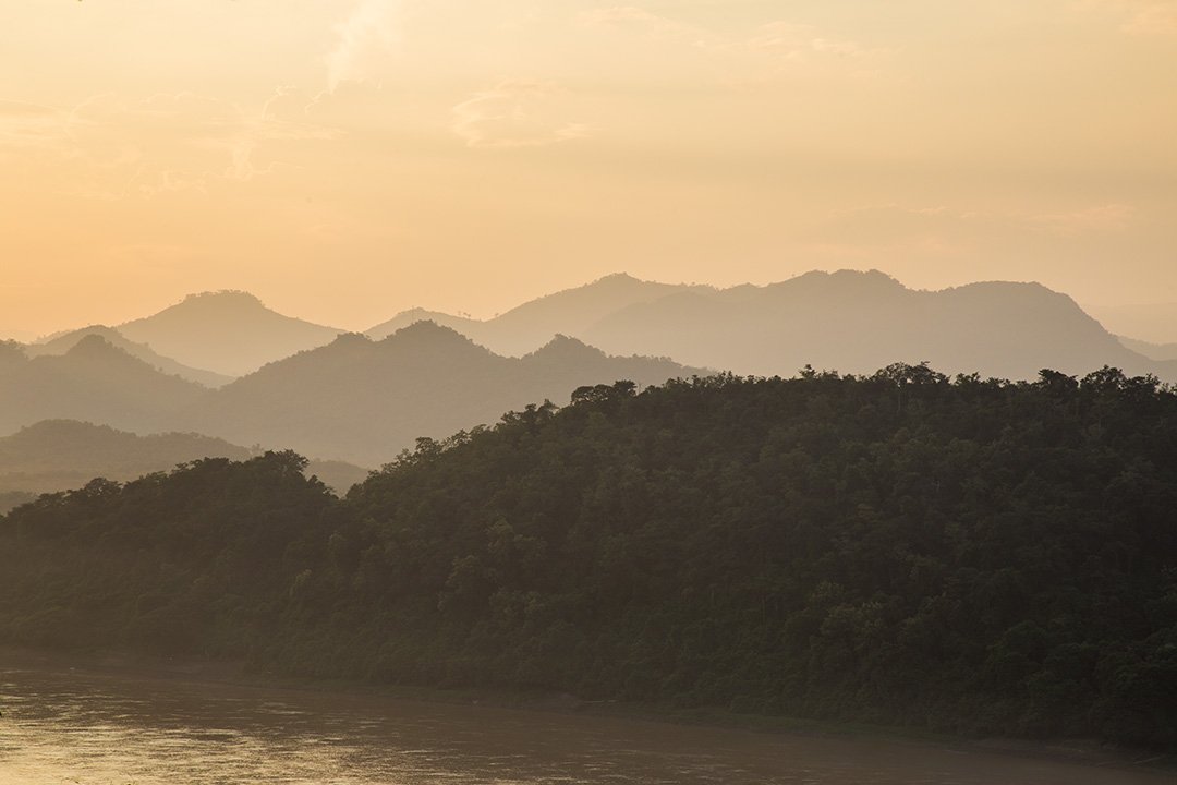 Golden light on the Mekong