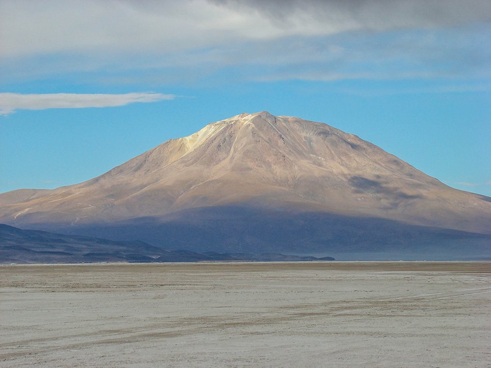 Salar de Chiguana and Ollagüe Volcano