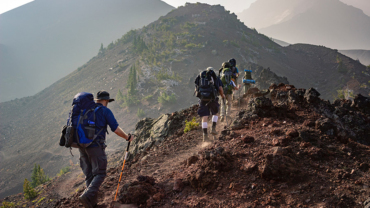 Group of persons hiking