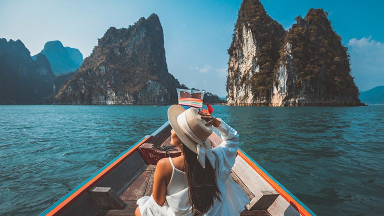 Woman traveling solo in Thailand