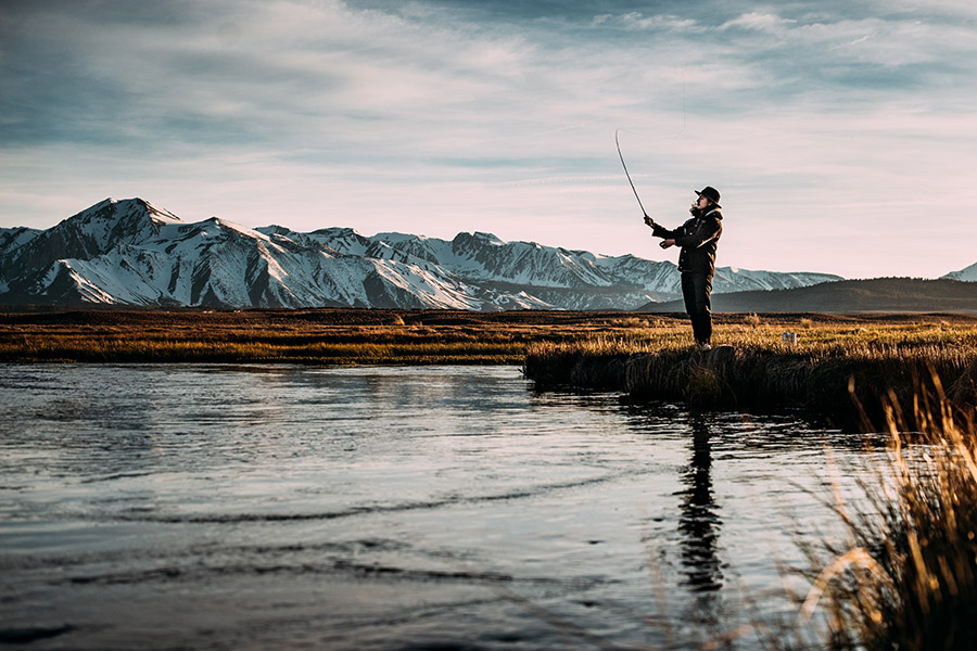 fishing in wilderness