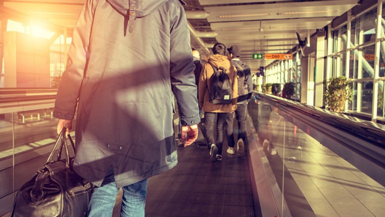 Traveler at the airport