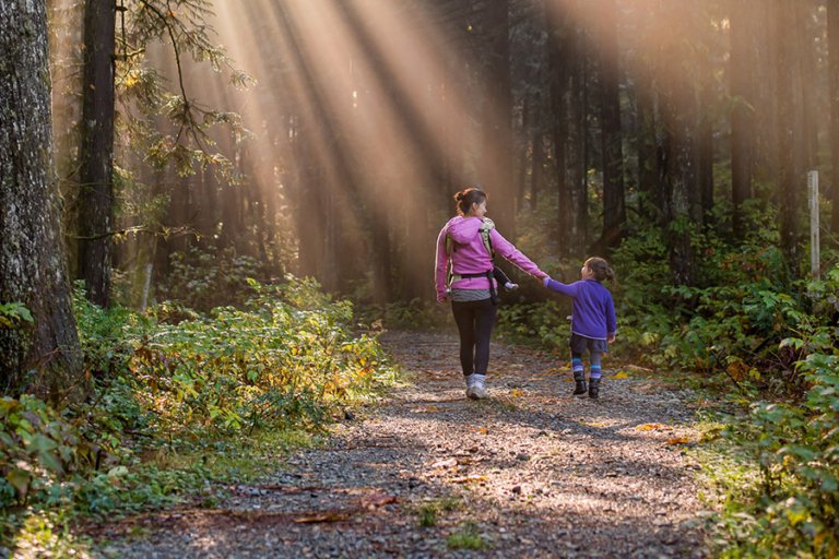 Hiking with a small kid