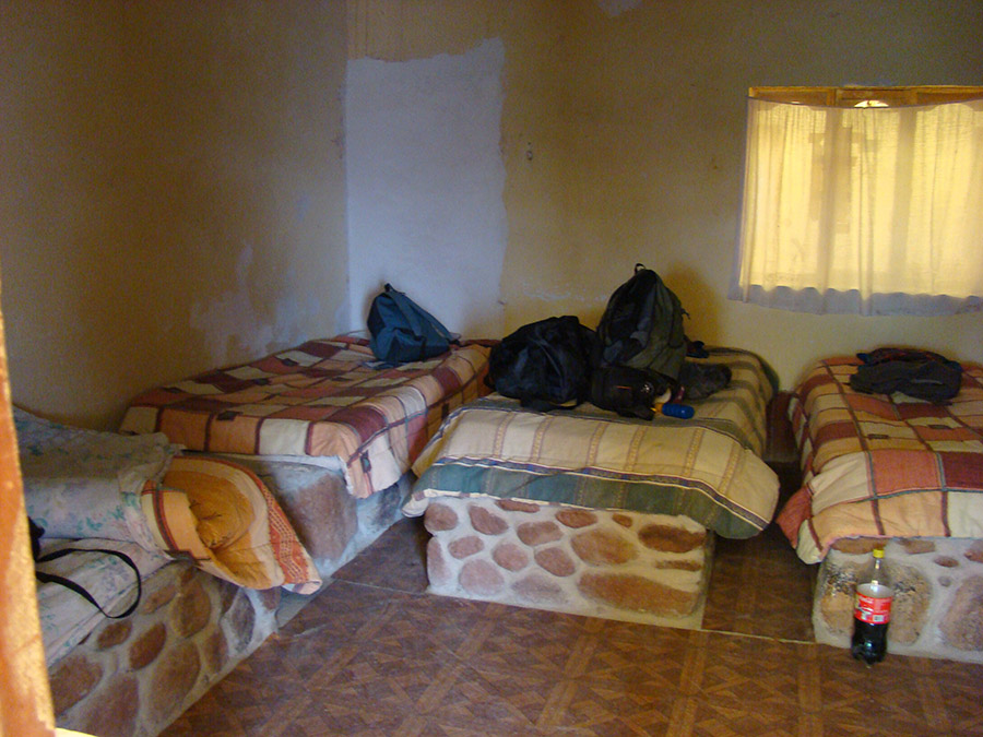 Basic accommodation near Laguna Colorada
