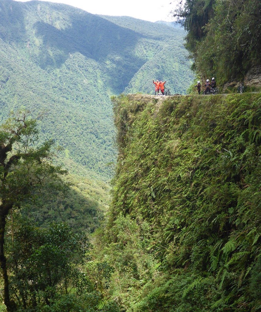 Tourists on the Death Road