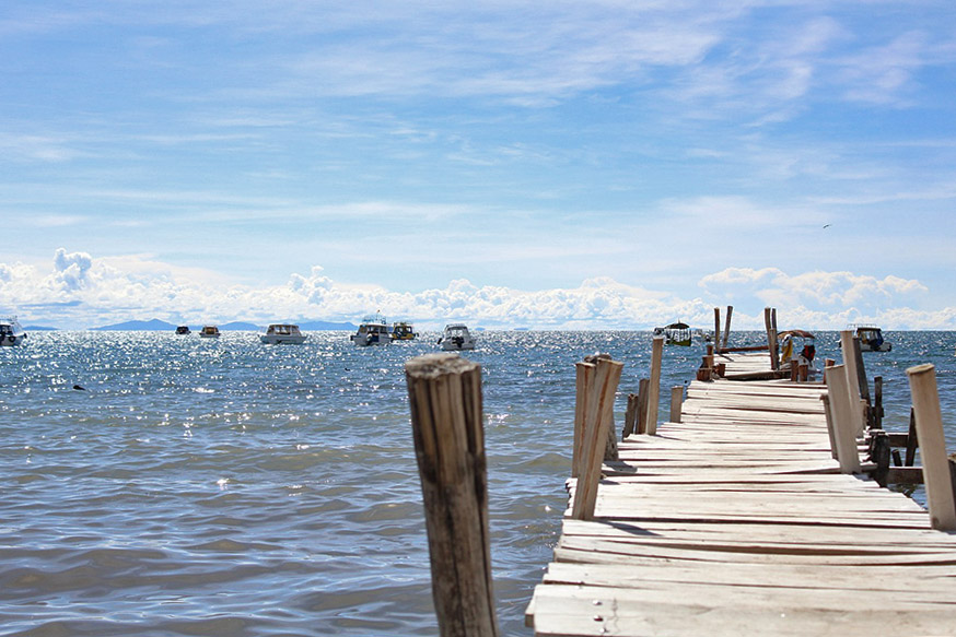 Pontoon on Lake Titicaca