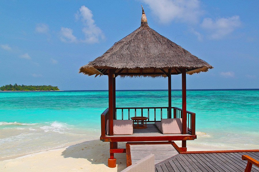Beach hut in Maldives