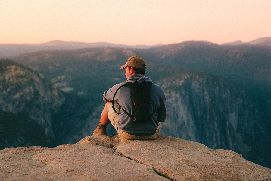 Man enjoying the national park