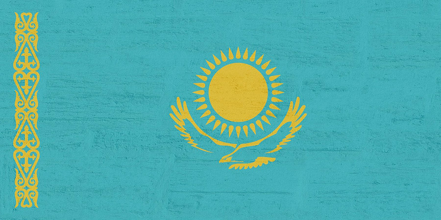Kazakhstan Golden Eagle Flag