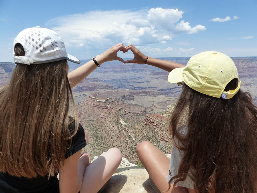 Two students traveling to the Grand Canyon