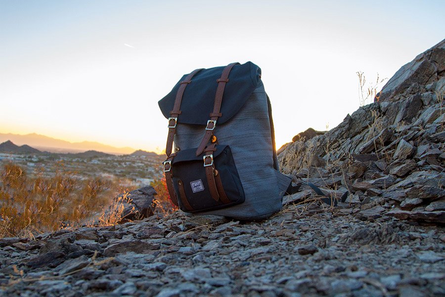 Backpack in nature