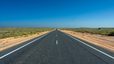 Straight road in Australia