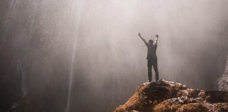 Student travel in waterfalls