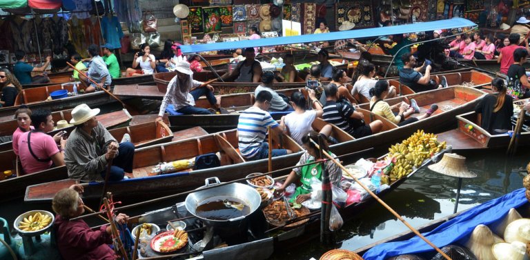 Travelers in Bangkok