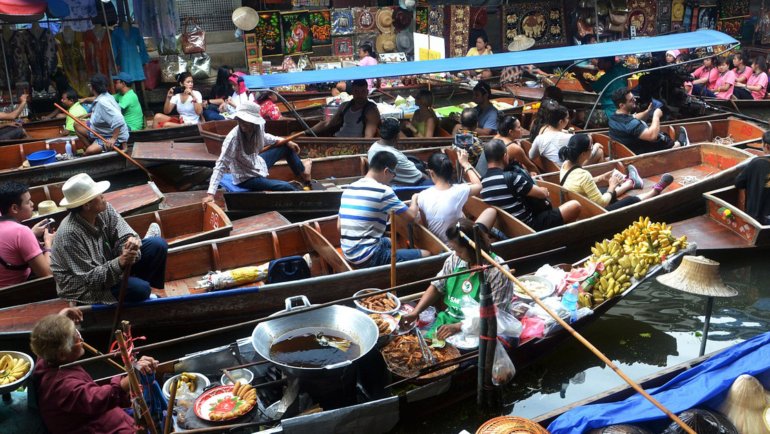 Travelers in Bangkok