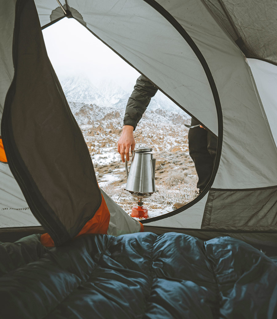 Tent and sleeping bag