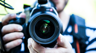 Person using a camera