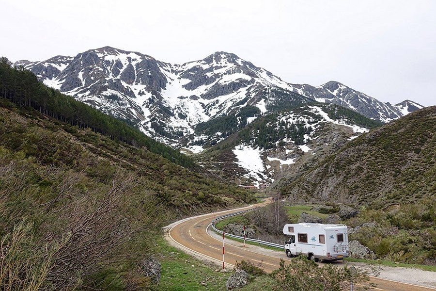 Caravan in the mountains