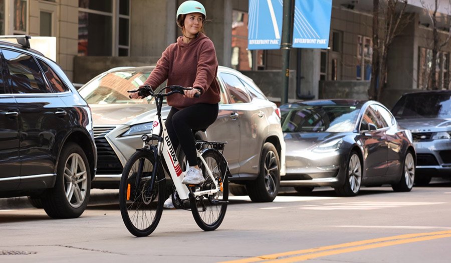 Person on an e-bike