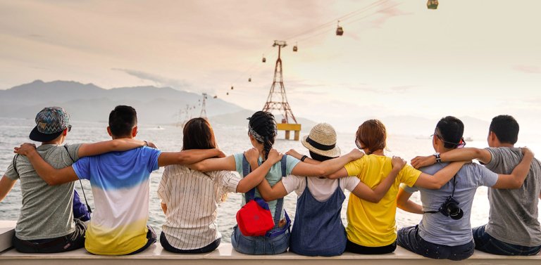 Group of students abroad