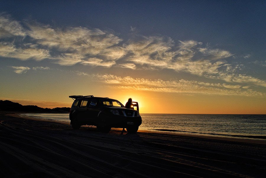 Beach driving in Australia