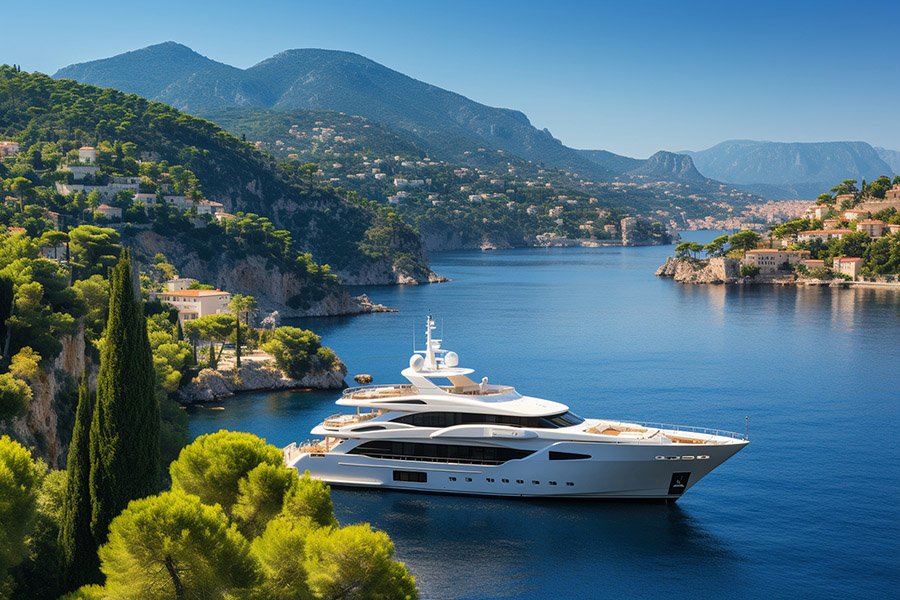 Yacht in the Mediterranean