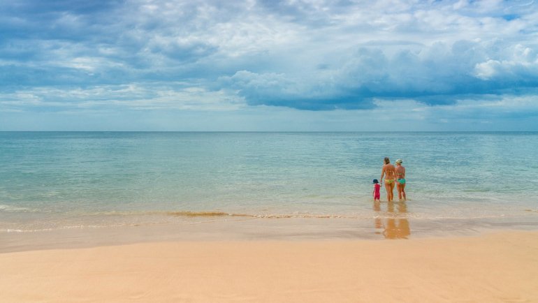 Family at the beach