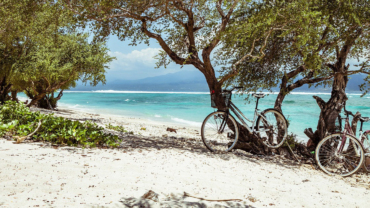 Bicycles on a beach