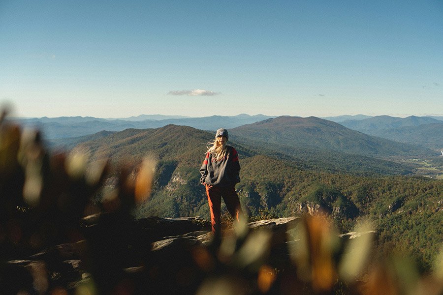 Hiker in the Blue Ridge Mountains