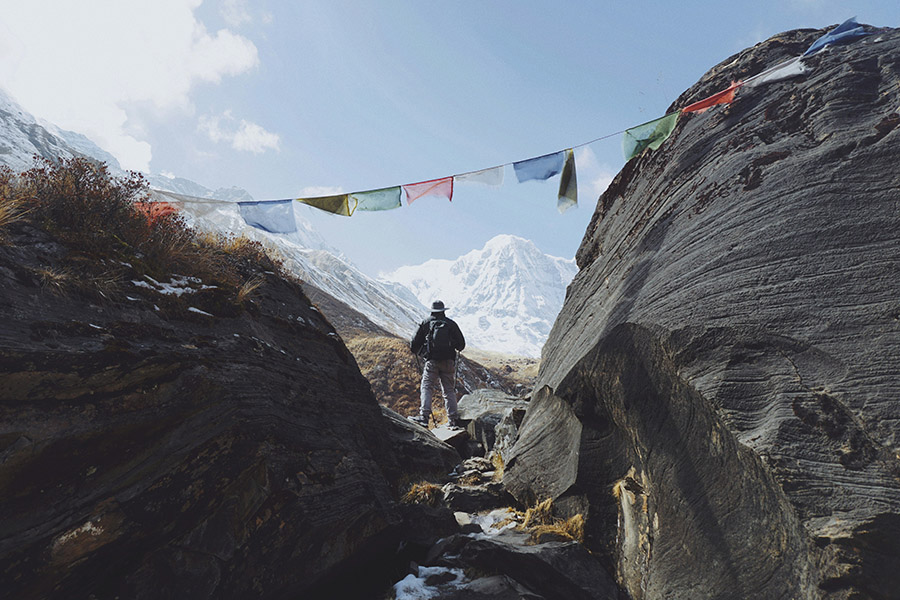 Hiker in Nepal