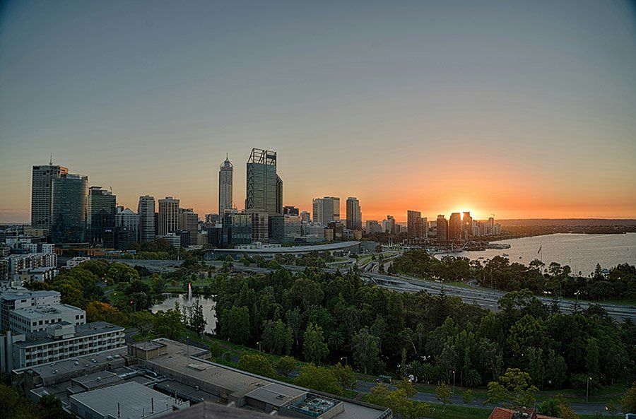 Perth at sunset