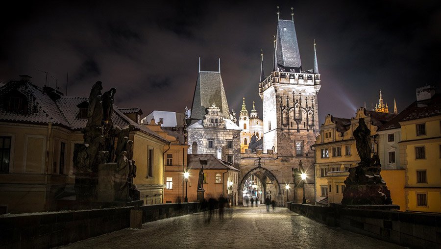 Prague by night