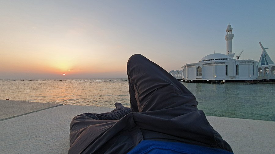 Watching the sunset in Jeddah, Saudi Arabia