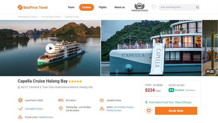 Book your cruise summer deals and get a free Hanoi food tour at BestPrice Travel