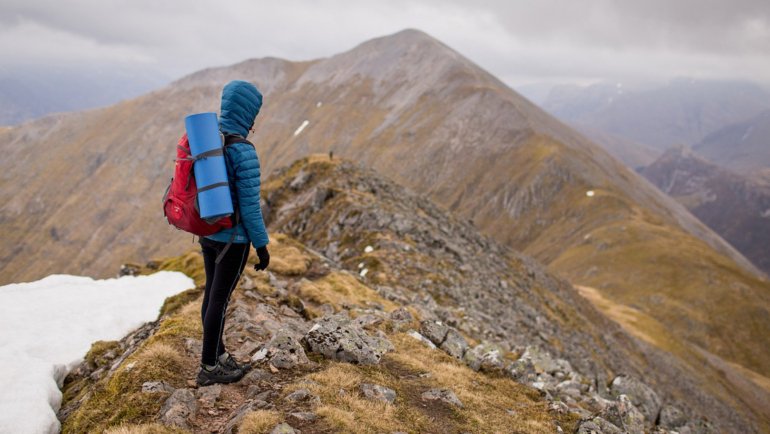Person in the mountains