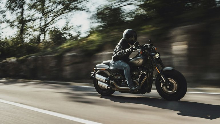 Motorcycle on road