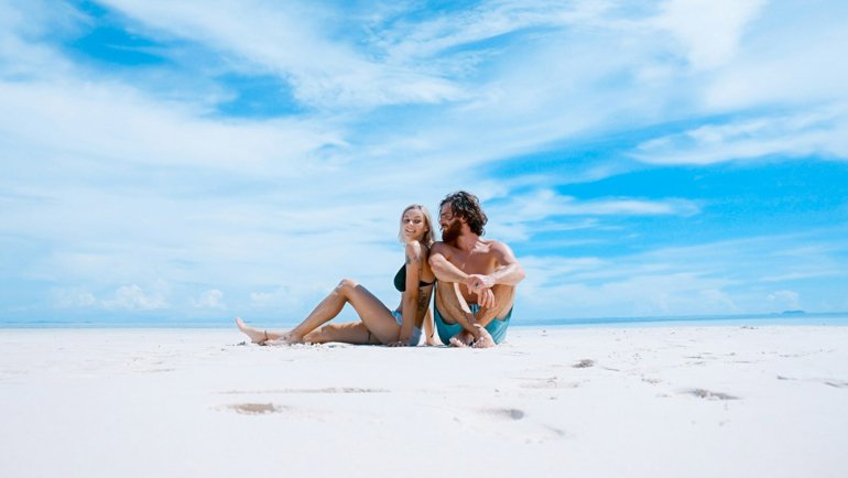 Young couple on the beach