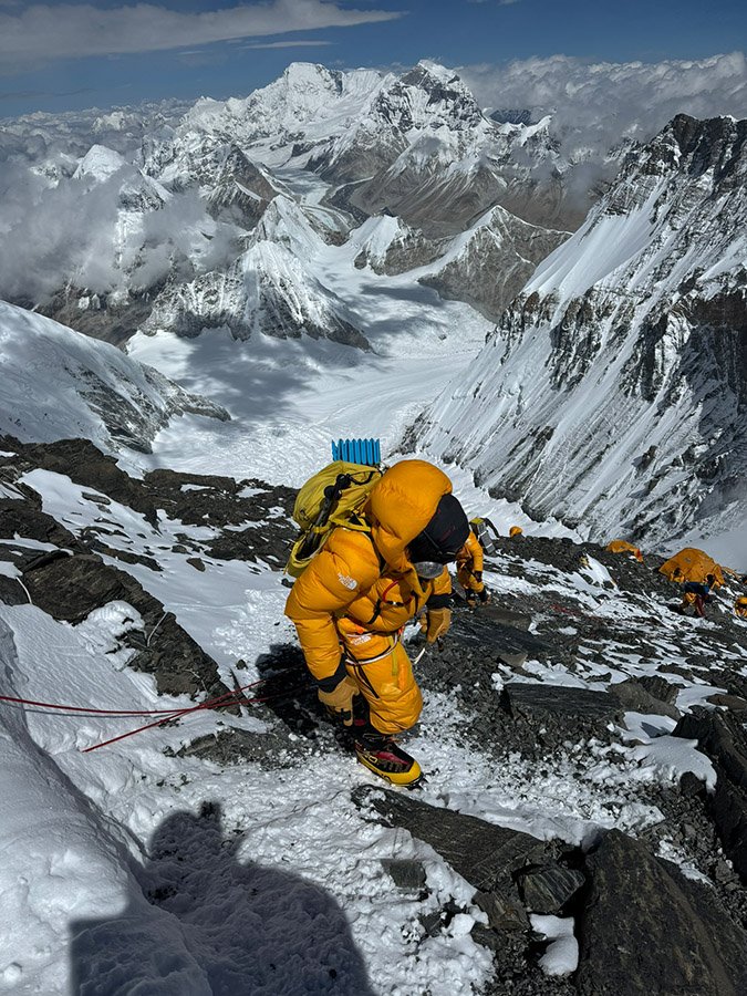 Climber on Everest