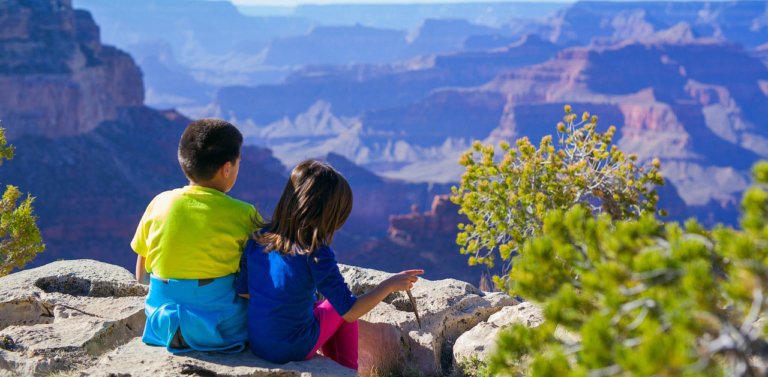 Children at Grand Canyon