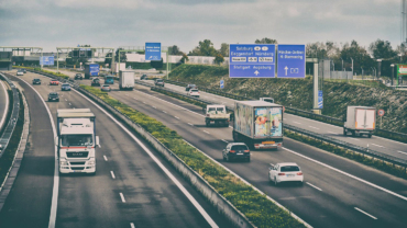 Trucks on the highway