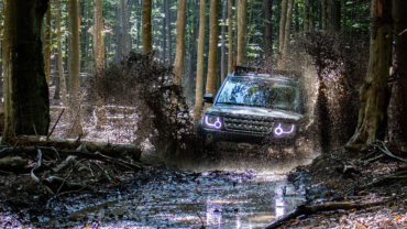 Vehicle off road in the forest