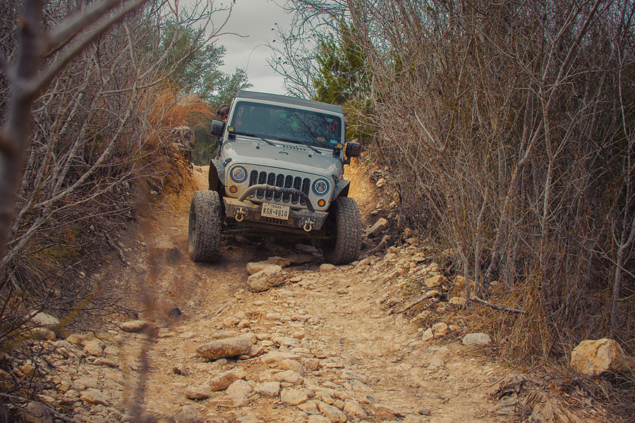 A Jeep offroad