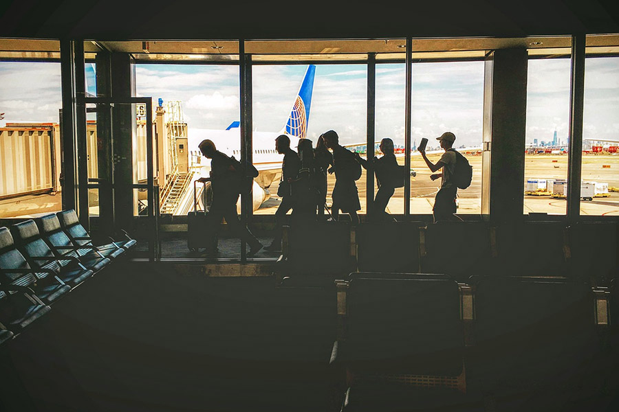 group at the airport