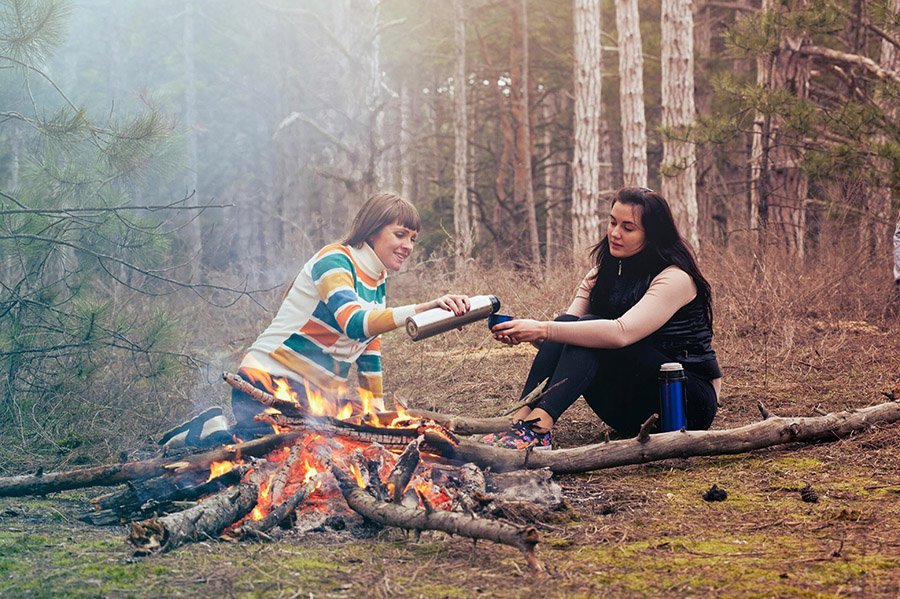 Women around the campfire