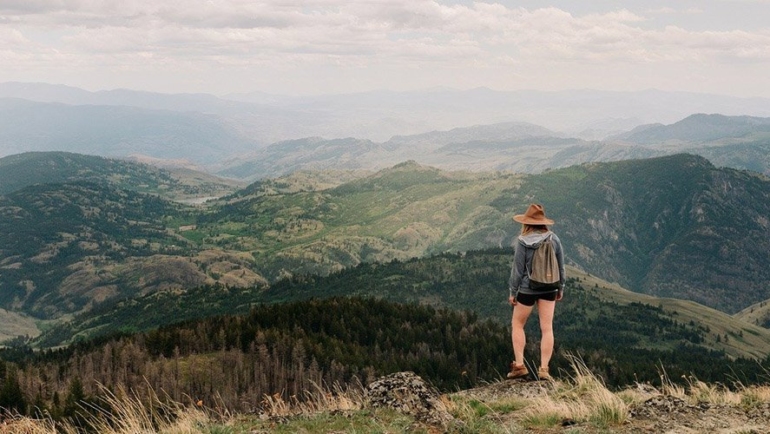 summer hiking in shorts