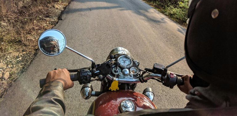 Driving a motorcycle