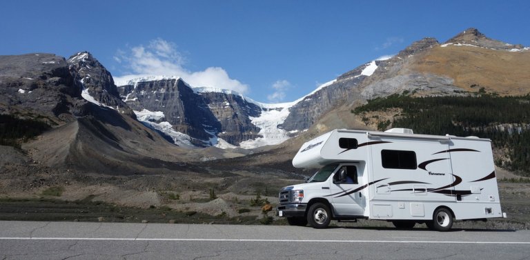 RV in the mountains