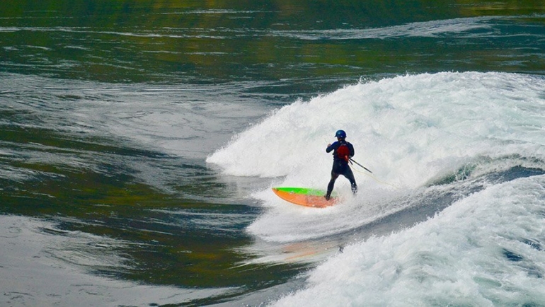 River surfing