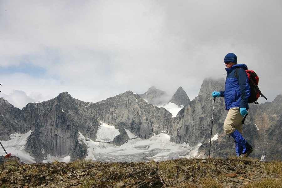 hiker in the mountains